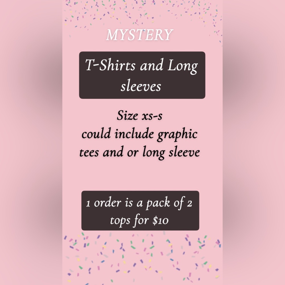 Mystery tee bundle! Please comment with any questions! ☺️🥂